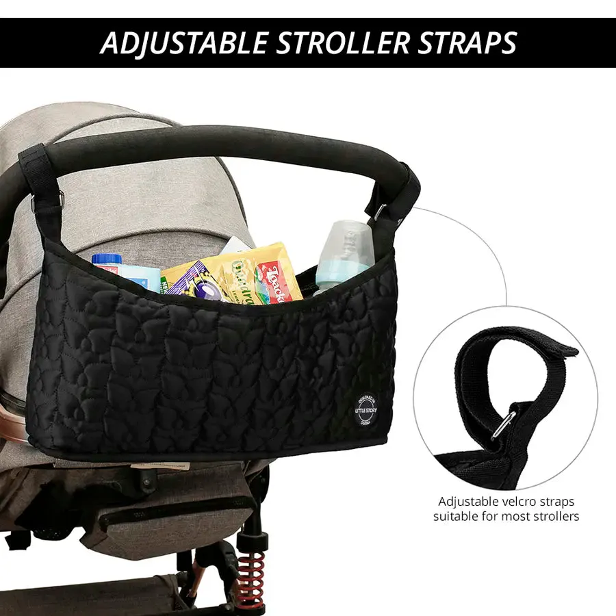 Little Story Premium Stroller Bag Quilted (Black)