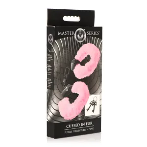 Master Series Cuffed In Fur Furry Handcuffs Pink