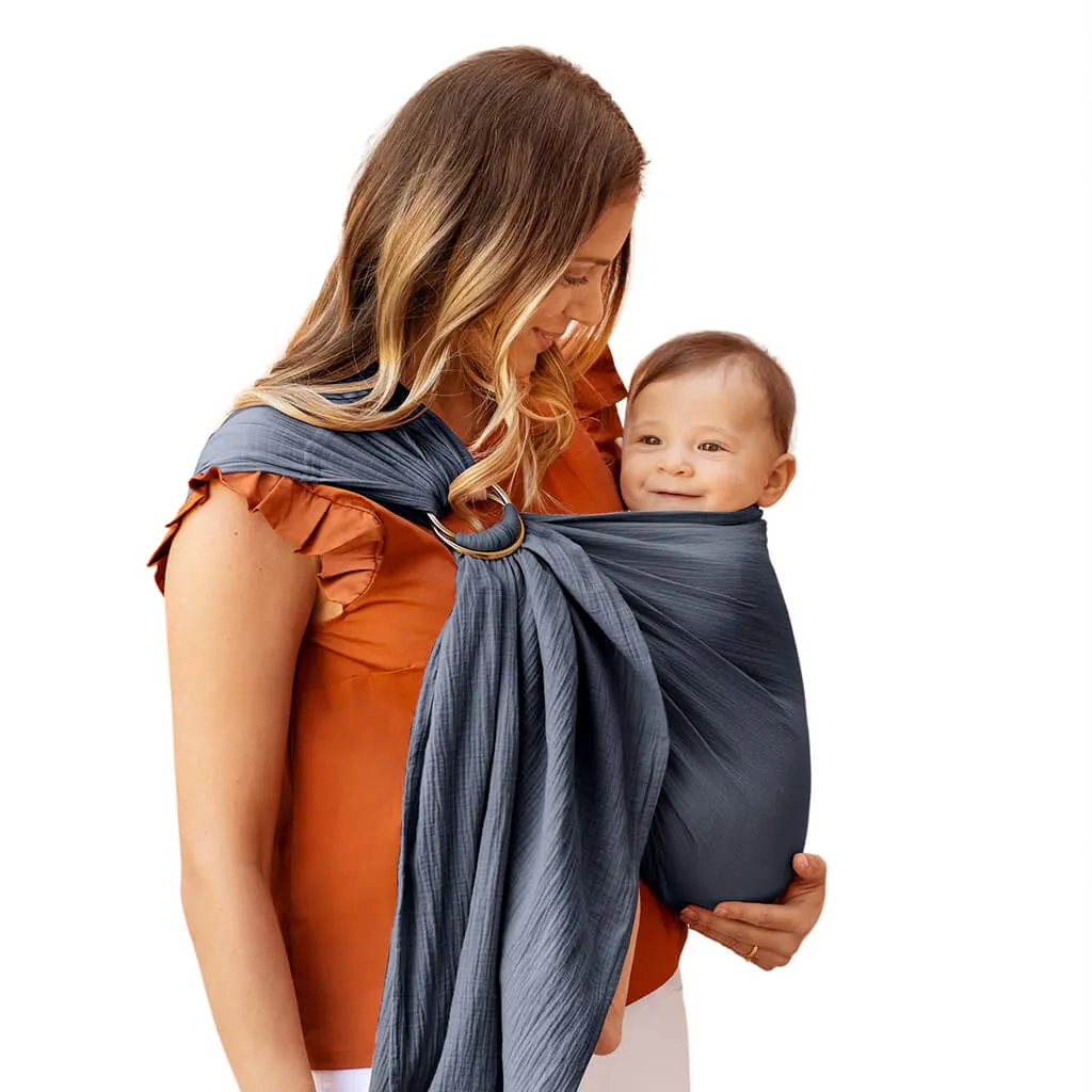 Moby Ring Sling Baby Carrier Flint