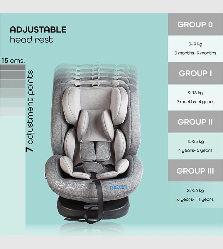 Moon Rover Car Seat Grey Birth to 12 Years