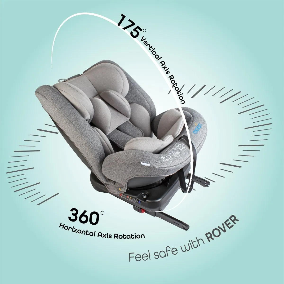 Moon Rover Car Seat Grey Birth to 12 Years