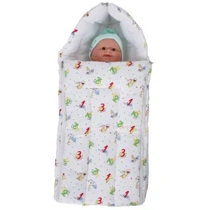 My Stork Story Carry Nest/Sleep Bag - White 123 Print