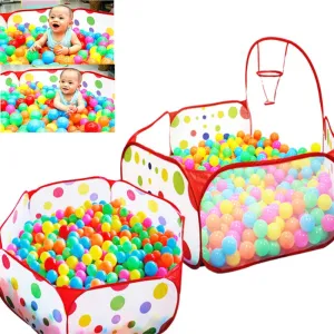 New Outdoor Baby Playpen Children Indoor Ball Pool Play Tent Kids Safe Polka Dot Hexagon Playpen Portable Foldable Playpens