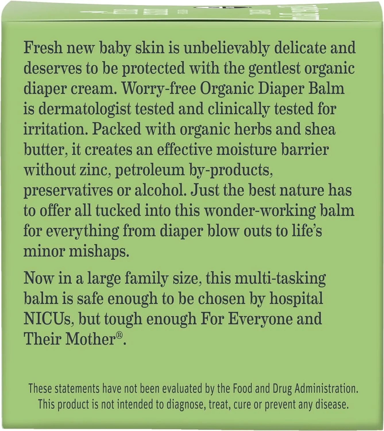 Organic Diaper Balm Cream for Baby, EWG Verified, Petroleum & Artificial Fragrance-Free with Calendula for Sensitive Skin