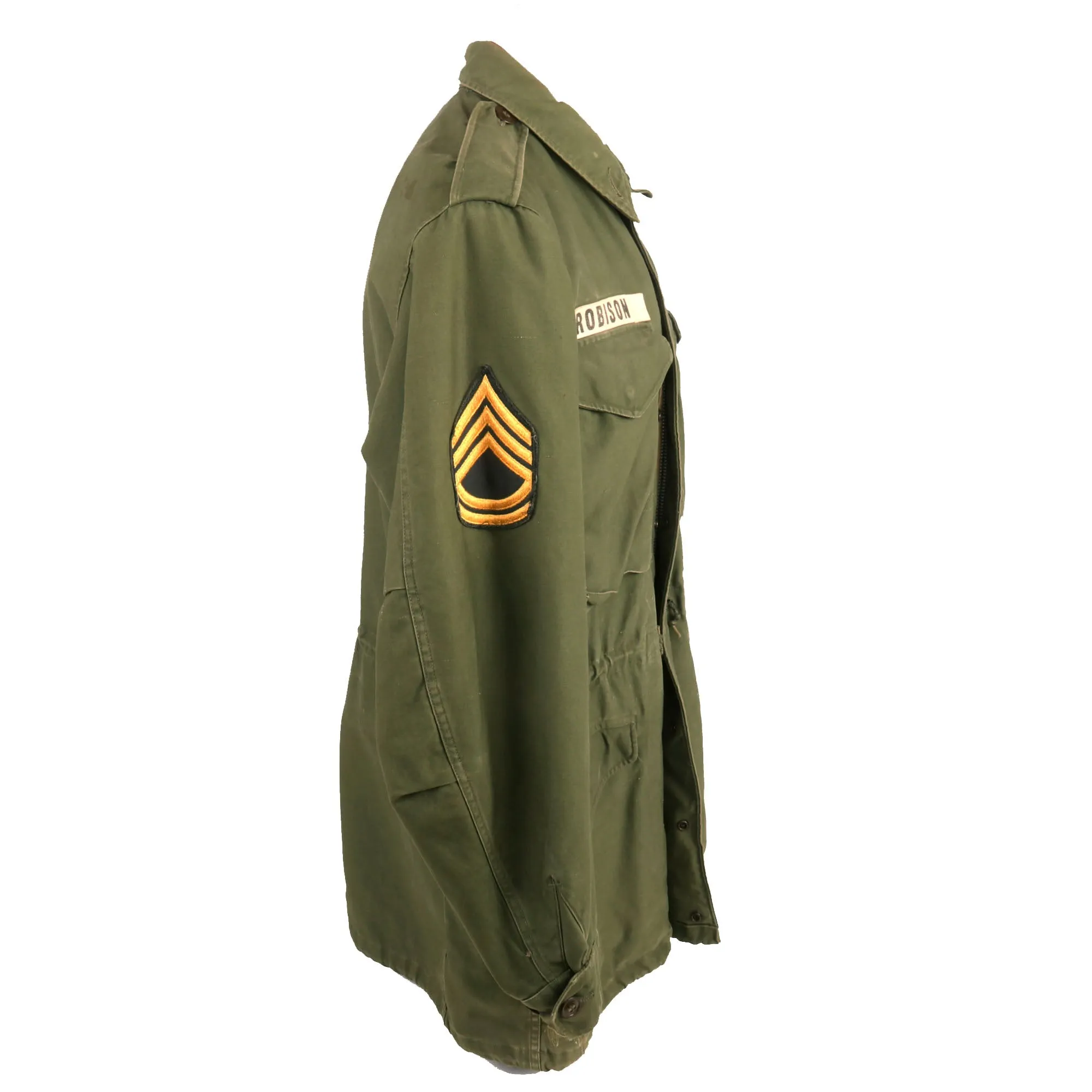 Original U.S. Vietnam War M1951 1st Special Forces (Airborne) Field Jacket with Period Applied Insignia - Paratrooper’s Wings