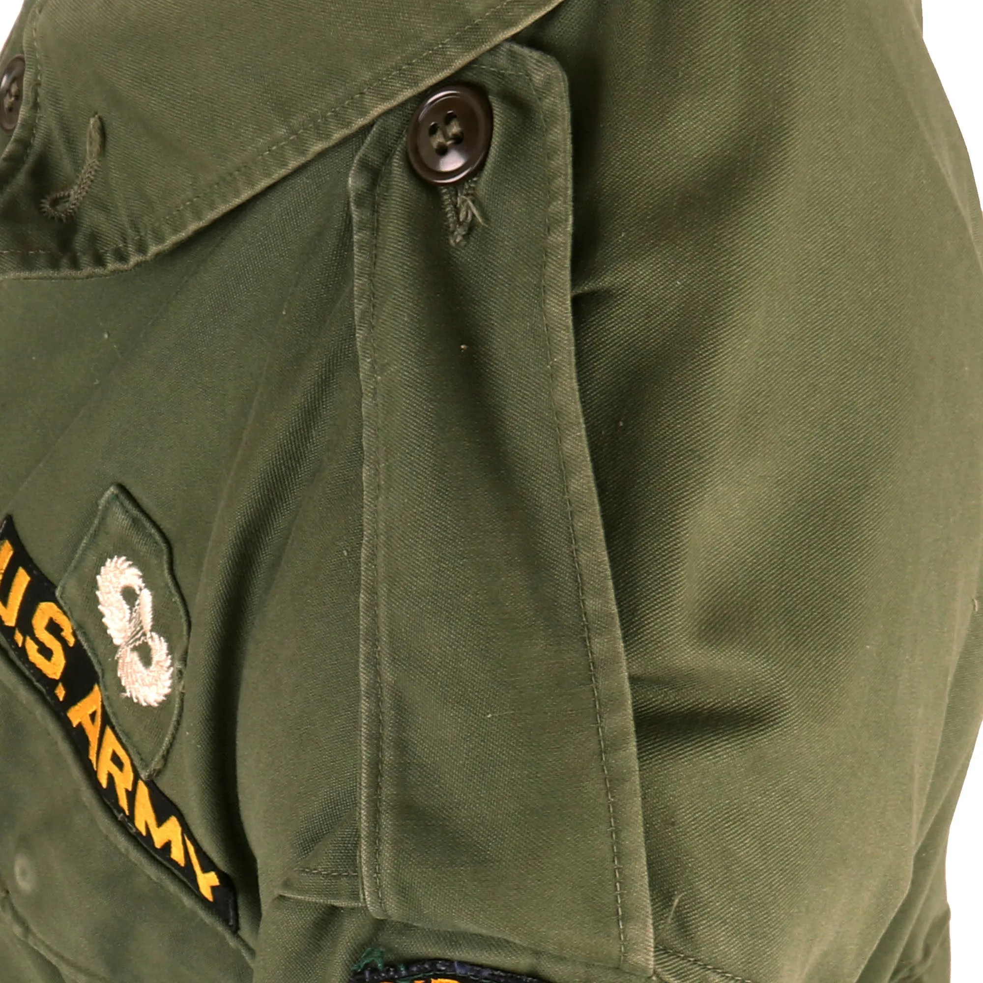 Original U.S. Vietnam War M1951 1st Special Forces (Airborne) Field Jacket with Period Applied Insignia - Paratrooper’s Wings