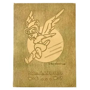 Original U.S. WWII 318th Army Air Force Flying Training Detachment (AAFFTD) Female WASP Pilot Training Yearbook with Walt Disney Designed Cover