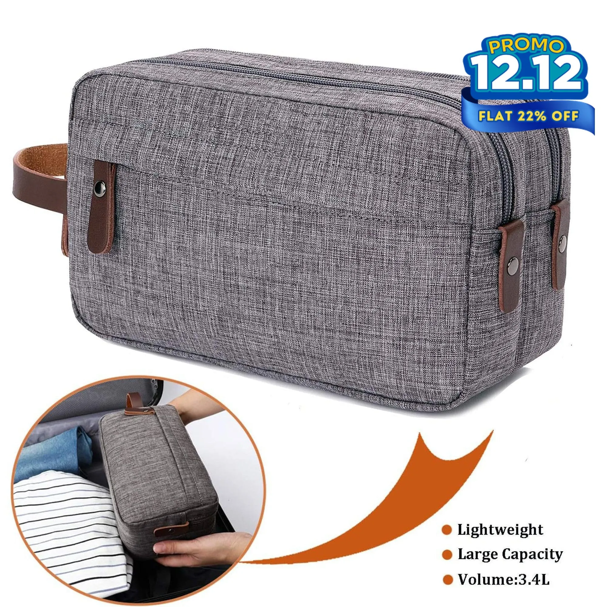 Oxford Canvas Toiletry Organizer Bag