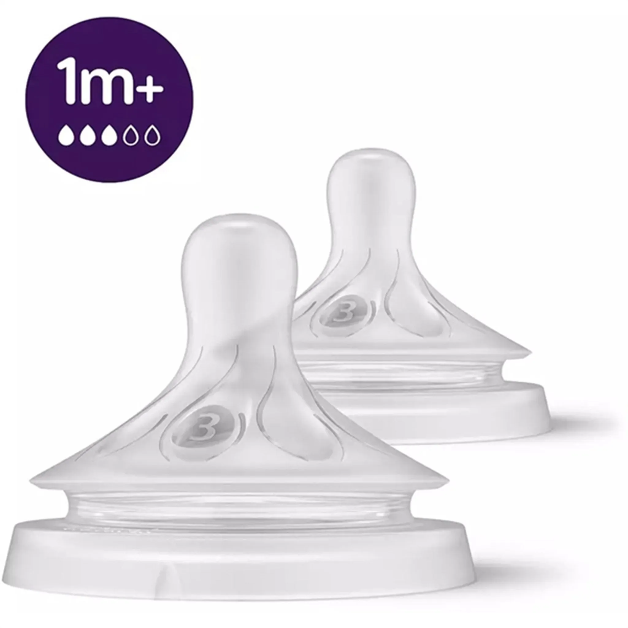 Philips Avent Natural Feeding Bottle Heads Response 1 months 2-pack