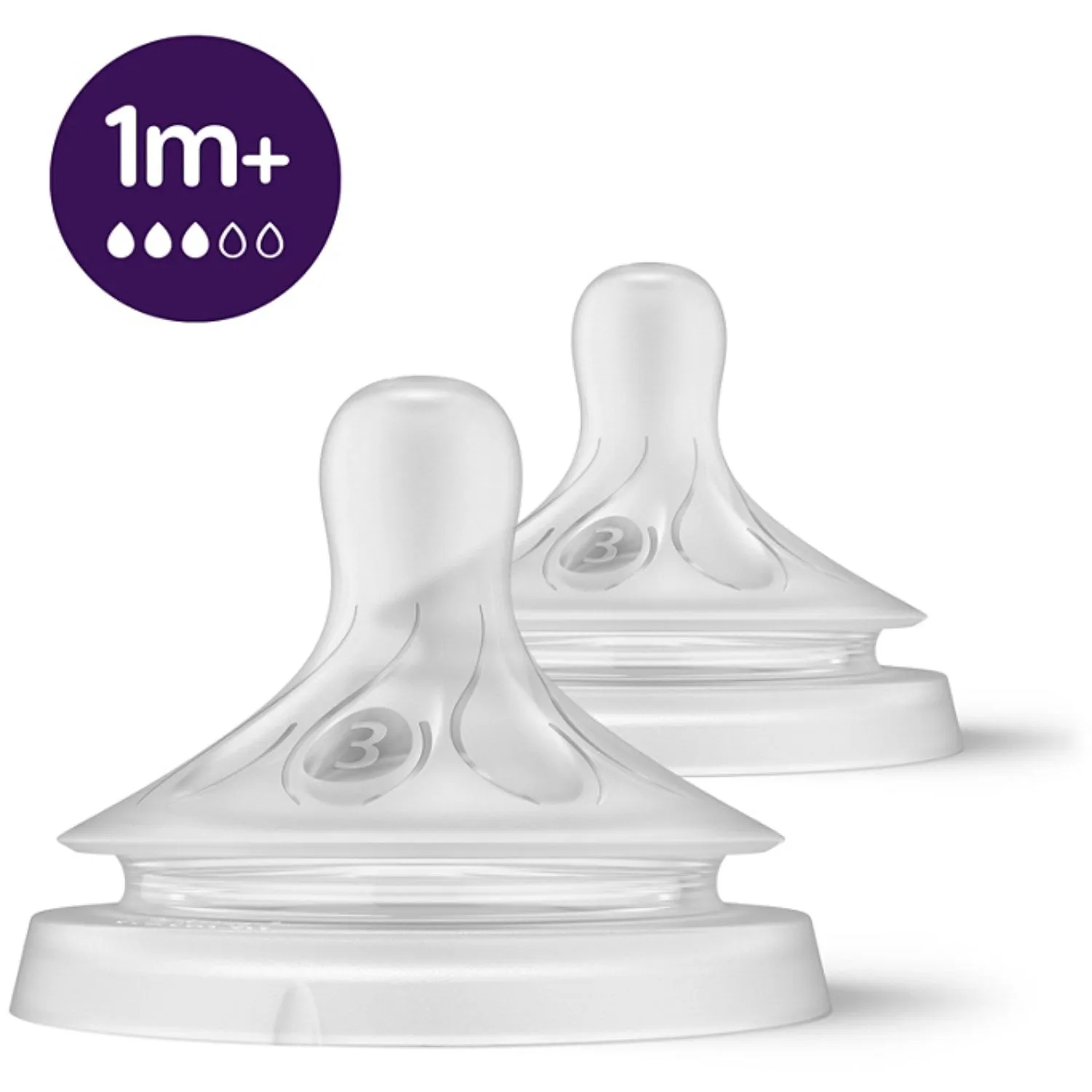 Philips Avent Natural Feeding Bottle Heads Response 1 months 2-pack