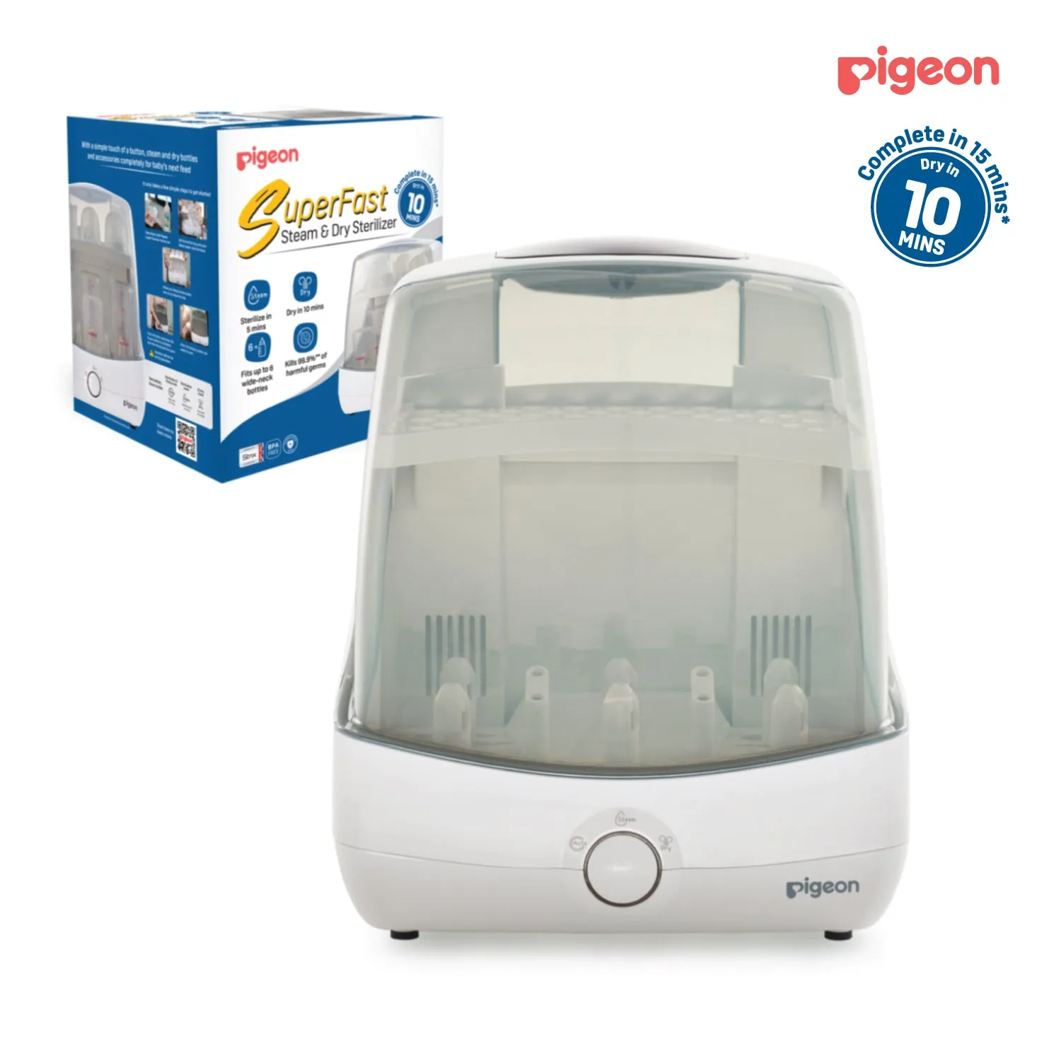 Pigeon SuperFast Steam & Dry Sterilizer (15 months local warranty)