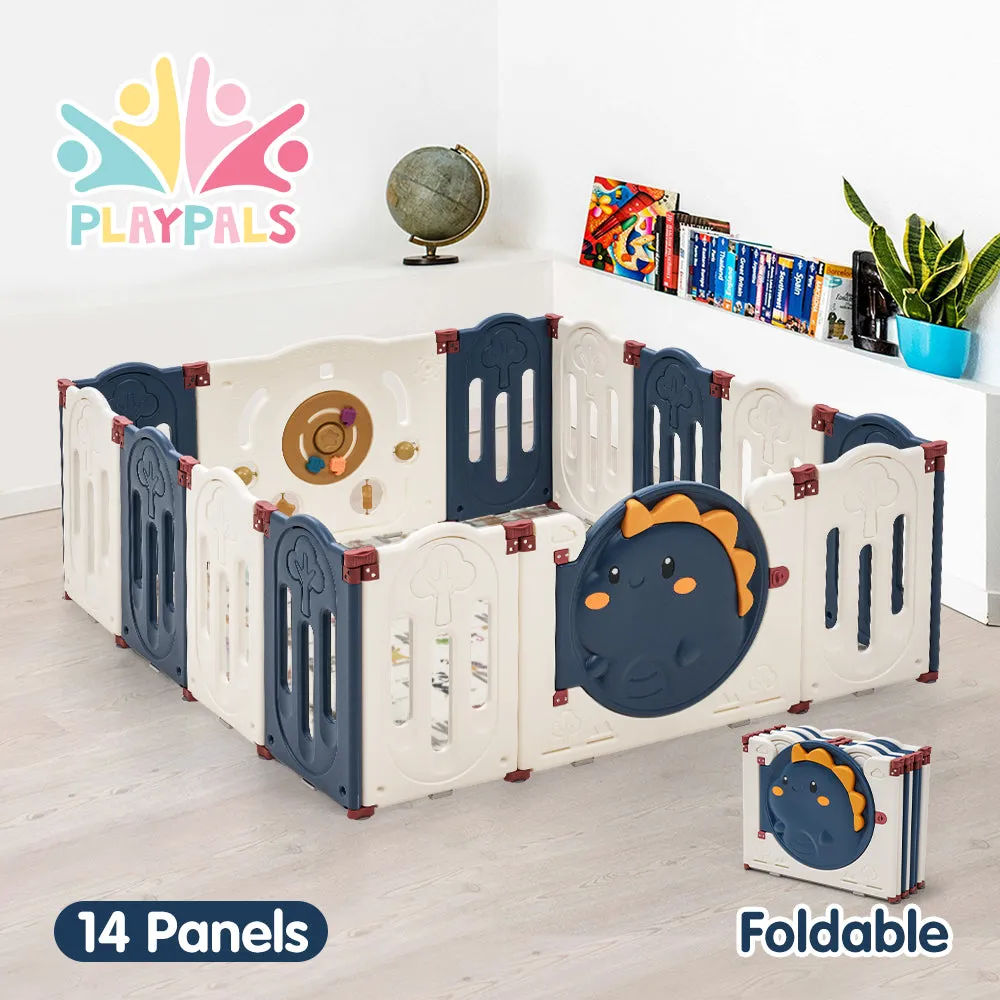 Playpals Kids Playpen Baby Large Safety Gate Toddler Fence 14/16/18/20 Panels