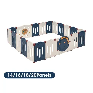 Playpals Kids Playpen Baby Large Safety Gate Toddler Fence 14/16/18/20 Panels