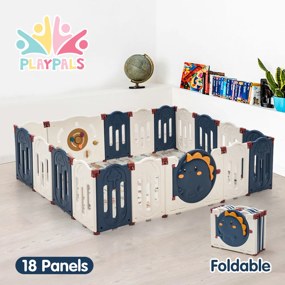 Playpals Kids Playpen Baby Large Safety Gate Toddler Fence 14/16/18/20 Panels