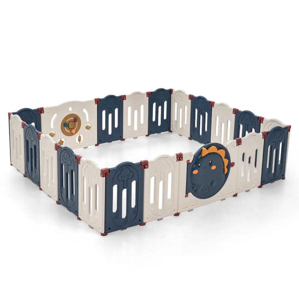 Playpals Kids Playpen Baby Large Safety Gate Toddler Fence 14/16/18/20 Panels