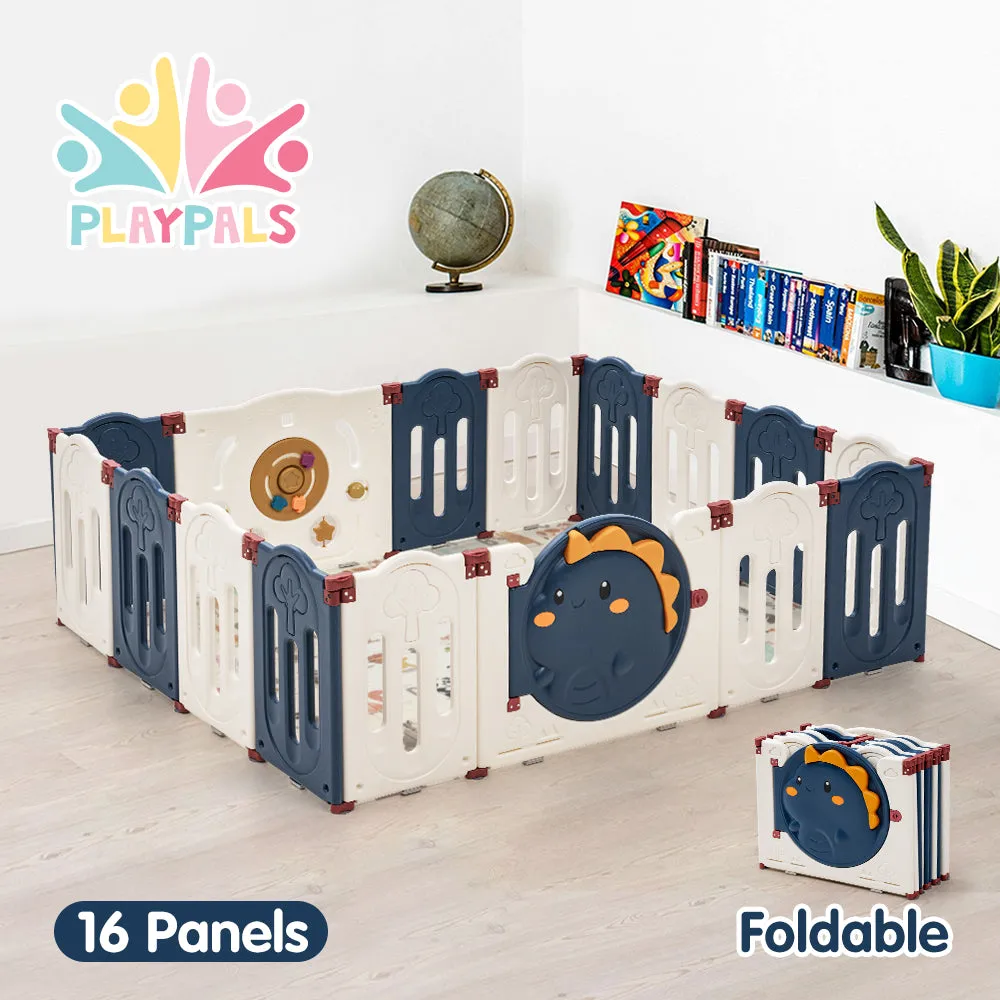 Playpals Kids Playpen Baby Large Safety Gate Toddler Fence 14/16/18/20 Panels