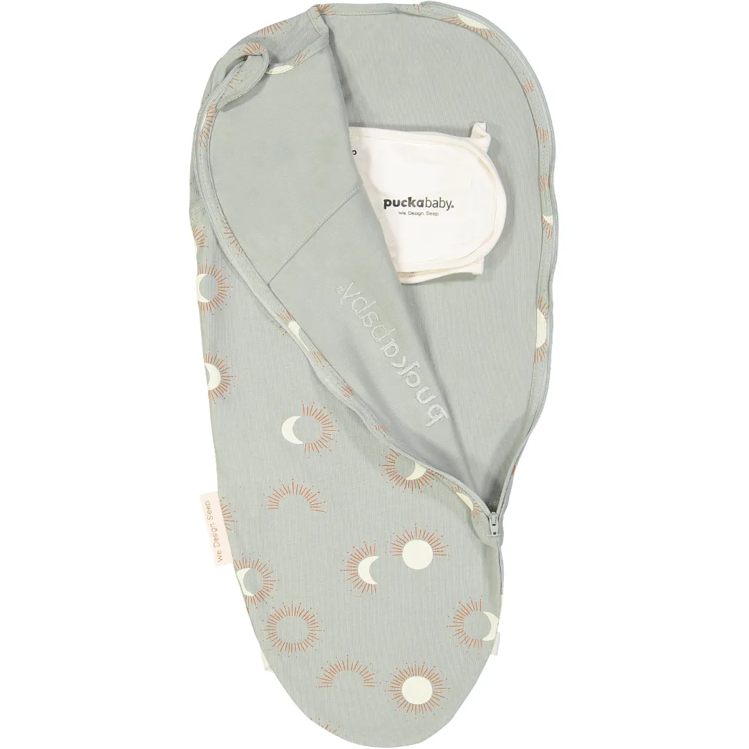 Puckababy Biep Swaddler sleeping bag 0-3m | Eclipse Clay