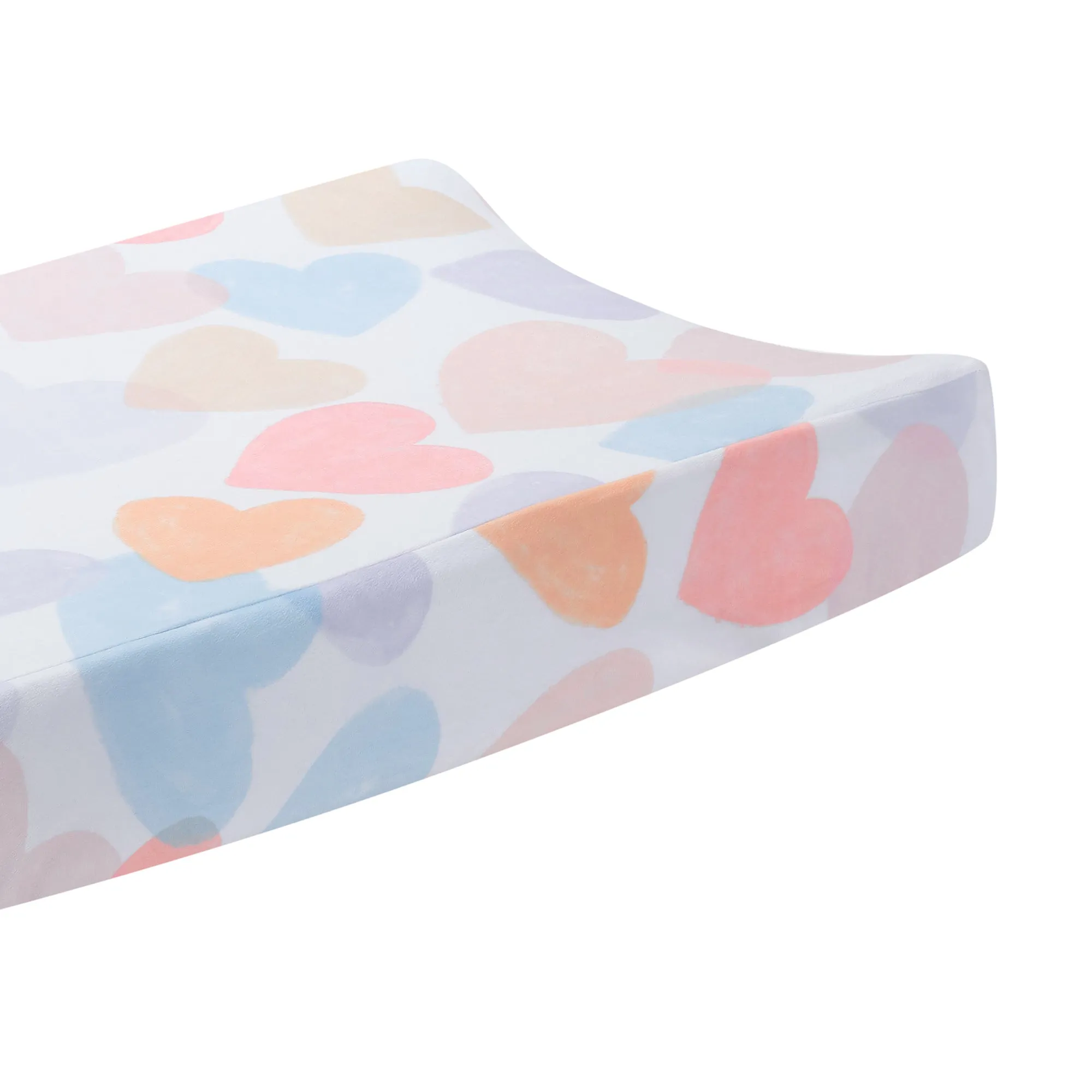 Rainbow Hearts Changing Pad Cover