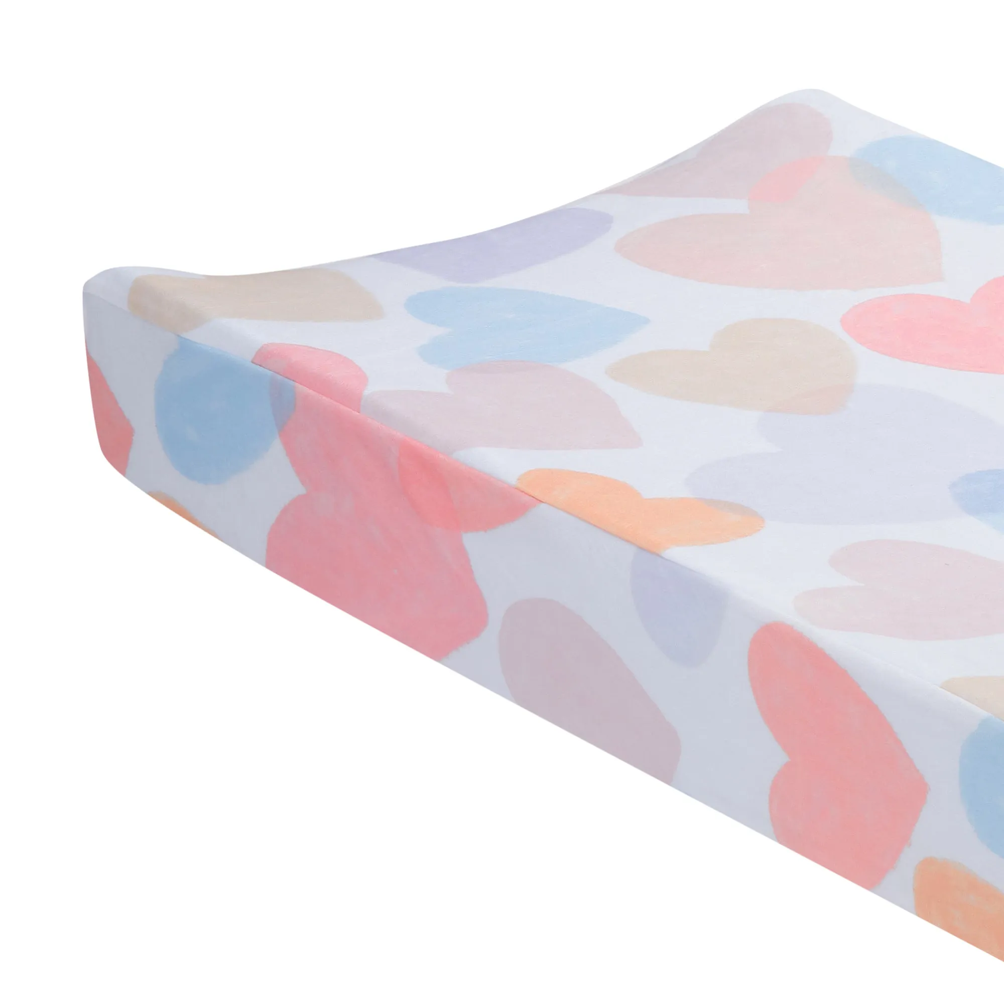 Rainbow Hearts Changing Pad Cover