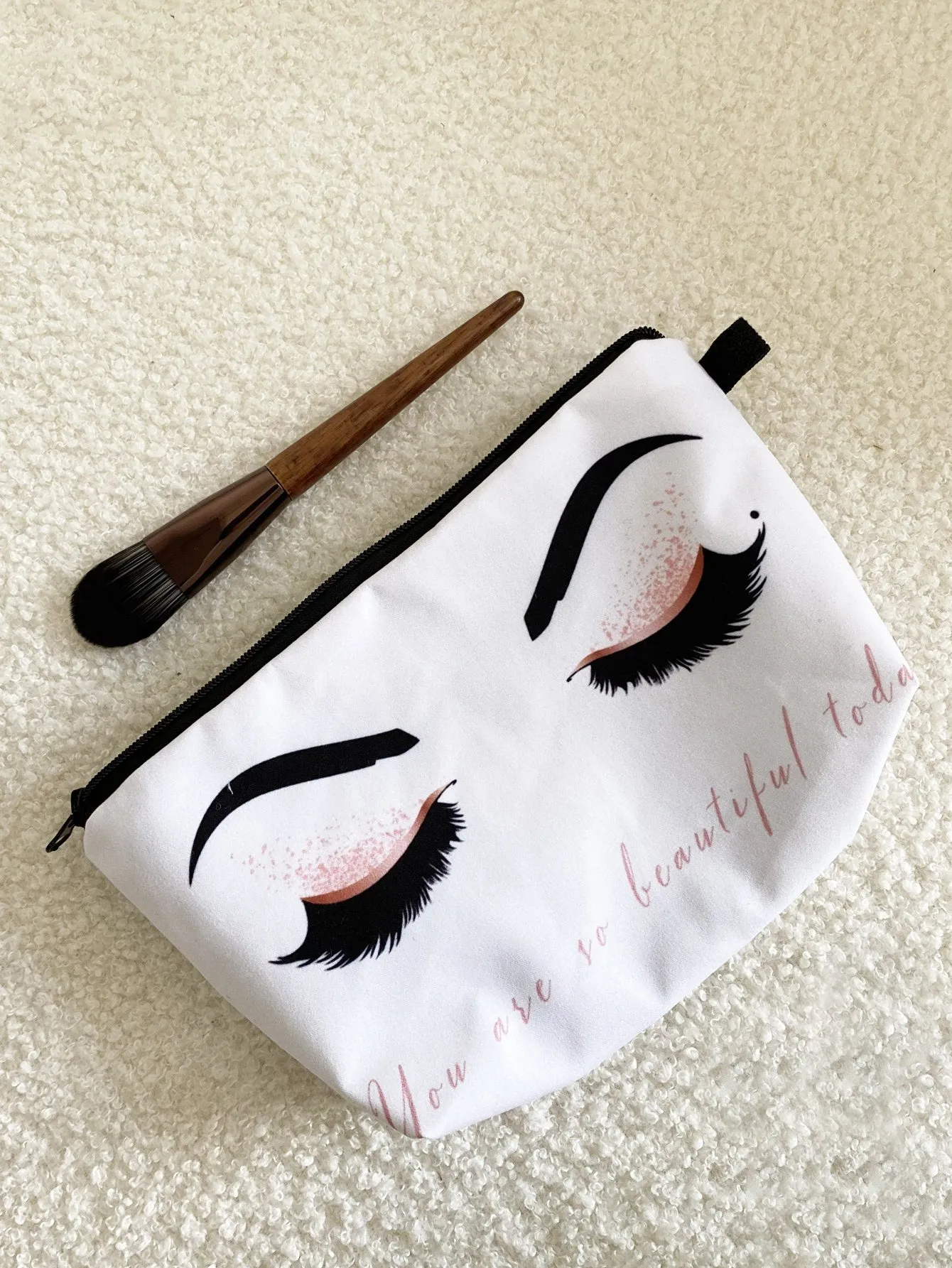 You Are So Beautiful Today Eyelashes Makeup Bag Cosmetic Organizer Toiletries