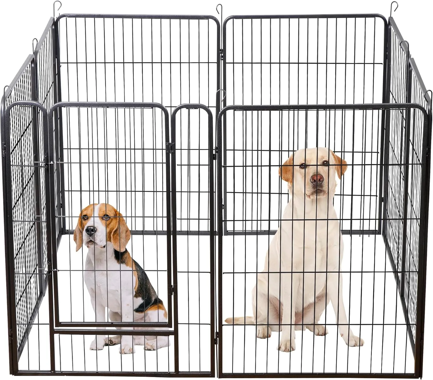 ZENY™ Dog Playpen Indoor Pet Dog Fence 8 Panels 40" Height Metal Dog Pen Outdoor Pet Puppy Exercise Pen with Doors for Medium Large Dogs